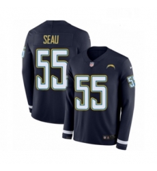 Men Nike Los Angeles Chargers 55 Junior Seau Limited Navy Blue Therma Long Sleeve NFL Jersey Men Nike Los Angeles Chargers 55 Junior Seau Limited Navy Blue Therma Long Sleeve NFL Jersey