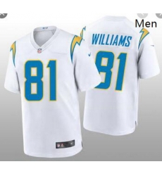 Men's Los Angeles Chargers #81 Mike Williams 2020 White Vapor Untouchable Limited Stitched Jersey Men's Los Angeles Chargers #81 Mike Williams 2020 White Vapor Untouchable Limited Stitched Jersey