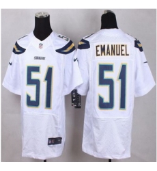 New San Diego Chrgers #51 Kyle Emanuel White Men Stitched NFL New Elite Jersey New San Diego Chrgers #51 Kyle Emanuel White Men Stitched NFL New Elite Jersey