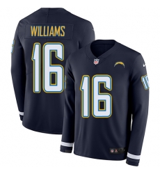 Nike Chargers #16 Tyrell Williams Navy Blue Team Color Men Stitched NFL Limited Therma Long Sleeve Jersey Nike Chargers #16 Tyrell Williams Navy Blue Team Color Men Stitched NFL Limited Therma Long Sleeve Jersey
