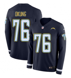 Nike Chargers #76 Russell Okung Navy Blue Team Color Men Stitched NFL Limited Therma Long Sleeve Jersey Nike Chargers #76 Russell Okung Navy Blue Team Color Men Stitched NFL Limited Therma Long Sleeve Jersey