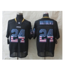 Nike San Diego Chargers 24 Ryan Mathews Black Elite USA Flag Fashion NFL Jersey Nike San Diego Chargers 24 Ryan Mathews Black Elite USA Flag Fashion NFL Jersey