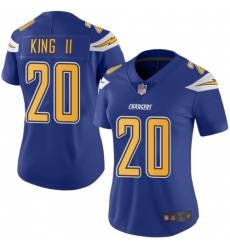 Women Chargers 20 Desmond King II Electric Blue Stitched Football Limited Rush Jersey Women Chargers 20 Desmond King II Electric Blue Stitched Football Limited Rush Jersey