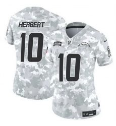 Women Los Angeles Chargers 10 Justin Herbert 2024 F U S E Arctic Camo Salute To Service Limited Stitched Football Jersey Women Los Angeles Chargers 10 Justin Herbert 2024 F U S E Arctic Camo Salute To Service Limited Stitched Football Jersey