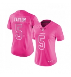 Womens Los Angeles Chargers 5 Tyrod Taylor Limited Pink Rush Fashion Football Jersey Womens Los Angeles Chargers 5 Tyrod Taylor Limited Pink Rush Fashion Football Jersey