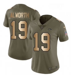 Womens Nike Los Angeles Chargers 19 Lance Alworth Limited OliveGold 2017 Salute to Service NFL Jersey Womens Nike Los Angeles Chargers 19 Lance Alworth Limited OliveGold 2017 Salute to Service NFL Jersey
