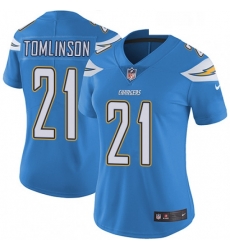 Womens Nike Los Angeles Chargers 21 LaDainian Tomlinson Electric Blue Alternate Vapor Untouchable Limited Player NFL Jersey Womens Nike Los Angeles Chargers 21 LaDainian Tomlinson Electric Blue Alternate Vapor Untouchable Limited Player NFL Jersey
