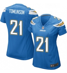 Womens Nike Los Angeles Chargers 21 LaDainian Tomlinson Game Electric Blue Alternate NFL Jersey Womens Nike Los Angeles Chargers 21 LaDainian Tomlinson Game Electric Blue Alternate NFL Jersey