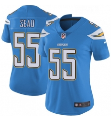 Womens Nike Los Angeles Chargers 55 Junior Seau Elite Electric Blue Alternate NFL Jersey Womens Nike Los Angeles Chargers 55 Junior Seau Elite Electric Blue Alternate NFL Jersey