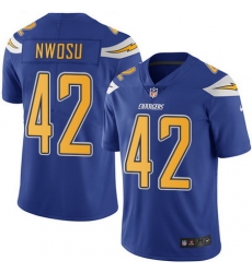 Nike Chargers #42 Uchenna Nwosu Electric Blue Youth Stitched NFL Limited Rush Jersey Nike Chargers #42 Uchenna Nwosu Electric Blue Youth Stitched NFL Limited Rush Jersey