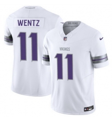 Men Minnesota Vikings 11 Carson Wentz White 2025 F U S E  Winter Warrior Limited Stitched Jersey