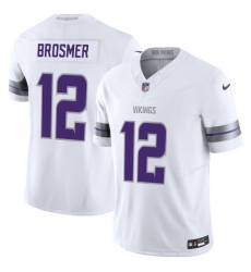 Men Minnesota Vikings 12 Max Brosmer White 2025 F U S E  Winter Warrior Limited Stitched Jersey