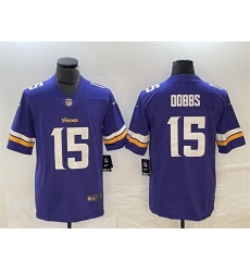 Men Minnesota Vikings 15 Josh Dobbs Purple Vapor Untouchable Limited Stitched JerseyS Men Minnesota Vikings 15 Josh Dobbs Purple Vapor Untouchable Limited Stitched JerseyS