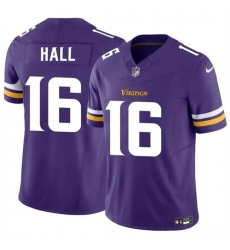 Men Minnesota Vikings 16 Jaren Hall Purple 2023 F U S E Vapor Untouchable Limited Stitched Jersey Men Minnesota Vikings 16 Jaren Hall Purple 2023 F U S E Vapor Untouchable Limited Stitched Jersey