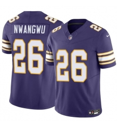 Men Minnesota Vikings 26 Kene Nwangwu Purple 2023 F U S E Throwback Vapor Untouchable Limited Stitched Jersey Men Minnesota Vikings 26 Kene Nwangwu Purple 2023 F U S E Throwback Vapor Untouchable Limited Stitched Jersey
