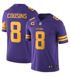 Men Minnesota Vikings 8 Kirk Cousins 2022 Purple With 4 Star C Patch Color Rush Limited Stitched Jersey Men Minnesota Vikings 8 Kirk Cousins 2022 Purple With 4 Star C Patch Color Rush Limited Stitched Jersey