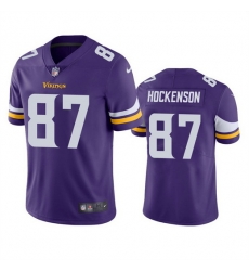 Men Minnesota Vikings 87 T J Hockenson Purple Vapor Untouchable Stitched Jersey Men Minnesota Vikings 87 T J Hockenson Purple Vapor Untouchable Stitched Jersey