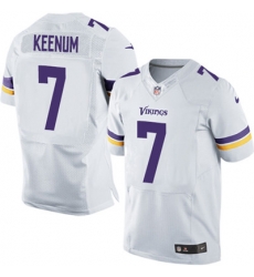 Men Nike Vikings #7 Case Keenum White Stitched NFL Elite Jersey Men Nike Vikings #7 Case Keenum White Stitched NFL Elite Jersey