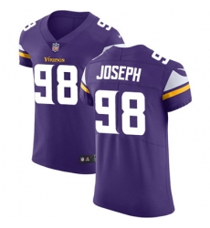 Men Nike Vikings #98 Linval Joseph Purple Team Color Stitched NFL Vapor Untouchable Elite Jersey Men Nike Vikings #98 Linval Joseph Purple Team Color Stitched NFL Vapor Untouchable Elite Jersey