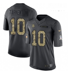 Mens Nike Minnesota Vikings 10 Fran Tarkenton Limited Black 2016 Salute to Service NFL Jersey Mens Nike Minnesota Vikings 10 Fran Tarkenton Limited Black 2016 Salute to Service NFL Jersey
