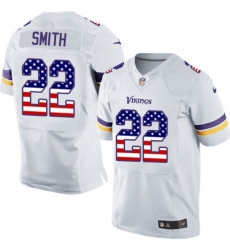 Mens Nike Minnesota Vikings 22 Harrison Smith Elite White Road USA Flag Fashion NFL Jersey Mens Nike Minnesota Vikings 22 Harrison Smith Elite White Road USA Flag Fashion NFL Jersey