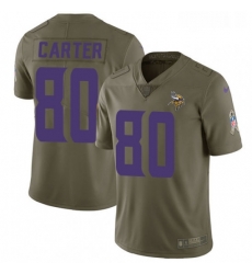 Mens Nike Minnesota Vikings 80 Cris Carter Limited Olive 2017 Salute to Service NFL Jersey Mens Nike Minnesota Vikings 80 Cris Carter Limited Olive 2017 Salute to Service NFL Jersey