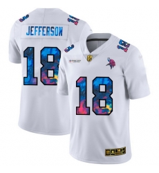 Minnesota Vikings 18 Justin Jefferson Men White Nike Multi Color 2020 NFL Crucial Catch Limited NFL Jersey Minnesota Vikings 18 Justin Jefferson Men White Nike Multi Color 2020 NFL Crucial Catch Limited NFL Jersey