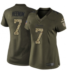Nike Vikings #7 Case Keenum Green Womens Stitched NFL Limited 2015 Salute to Service Jersey Nike Vikings #7 Case Keenum Green Womens Stitched NFL Limited 2015 Salute to Service Jersey