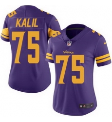Nike Vikings #75 Matt Kalil Purple Womens Stitched NFL Limited Rush Jersey Nike Vikings #75 Matt Kalil Purple Womens Stitched NFL Limited Rush Jersey