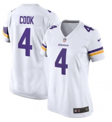 Women Minnesota Vikings 4 Dalvin Cook White Vapor Untouchable Stitched Jersey Women Minnesota Vikings 4 Dalvin Cook White Vapor Untouchable Stitched Jersey