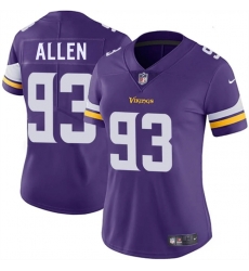 Women Minnesota Vikings 93 Jonathan Allen Purple 2025 Vapor Untouchable Limited Stitched Jersey