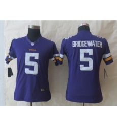 Women New Nike Minnesota Vikings #5 Bridgewater Purple Jerseys Women New Nike Minnesota Vikings #5 Bridgewater Purple Jerseys