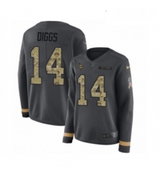 Womens Nike Minnesota Vikings 14 Stefon Diggs Limited Black Salute to Service Therma Long Sleeve NFL Jersey Womens Nike Minnesota Vikings 14 Stefon Diggs Limited Black Salute to Service Therma Long Sleeve NFL Jersey