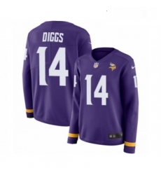 Womens Nike Minnesota Vikings 14 Stefon Diggs Limited Purple Therma Long Sleeve NFL Jersey Womens Nike Minnesota Vikings 14 Stefon Diggs Limited Purple Therma Long Sleeve NFL Jersey