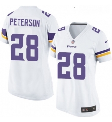 Womens Nike Minnesota Vikings 28 Adrian Peterson Game White NFL Jersey Womens Nike Minnesota Vikings 28 Adrian Peterson Game White NFL Jersey