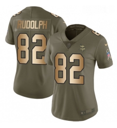 Womens Nike Minnesota Vikings 82 Kyle Rudolph Limited OliveGold 2017 Salute to Service NFL Jersey Womens Nike Minnesota Vikings 82 Kyle Rudolph Limited OliveGold 2017 Salute to Service NFL Jersey