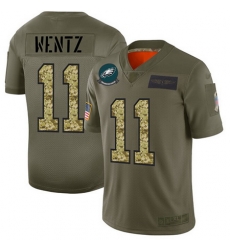 Eagles 11 Carson Wentz Olive Camo Men Stitched Football Limited 2019 Salute To Service Jersey Eagles 11 Carson Wentz Olive Camo Men Stitched Football Limited 2019 Salute To Service Jersey