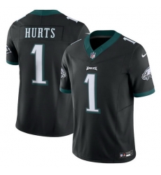 Men Philadelphia Eagles 1 Jalen Hurts Black 2023 F.U.S.E. Vapor Untouchable Limited Stitched Football Jersey Men Philadelphia Eagles 1 Jalen Hurts Black 2023 F.U.S.E. Vapor Untouchable Limited Stitched Football Jersey
