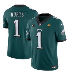 Men Philadelphia Eagles 1 Jalen Hurts Green 2023 F U S E With 3 Star C Patch And John Madden Patch Vapor Limited Stitched Football Jersey Men Philadelphia Eagles 1 Jalen Hurts Green 2023 F U S E With 3 Star C Patch And John Madden Patch Vapor Limited Stitched Football Jersey