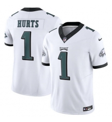 Men Philadelphia Eagles 1 Jalen Hurts White 2023 F U S E Vapor Untouchable Limited Stitched Football Jersey Men Philadelphia Eagles 1 Jalen Hurts White 2023 F U S E Vapor Untouchable Limited Stitched Football Jersey