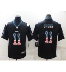 Men Philadelphia Eagles 11 A J Brown Black USA Flag Color Rush Limited Stitched Jerse Men Philadelphia Eagles 11 A J Brown Black USA Flag Color Rush Limited Stitched Jerse