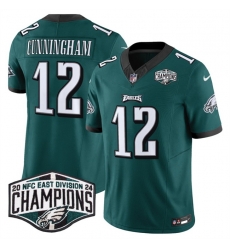 Men Philadelphia Eagles 12 Randall Cunningham Green 2024 NFC East Champions F U S E Vapor Untouchable Limited Stitched Football Jersey Men Philadelphia Eagles 12 Randall Cunningham Green 2024 NFC East Champions F U S E Vapor Untouchable Limited Stitched Football Jersey