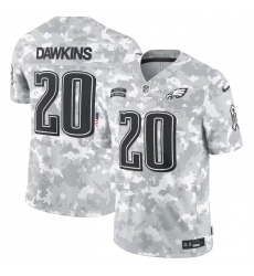 Men Philadelphia Eagles 20 Brian Dawkins 2024 Arctic Camo Salute To Service Limited Stitched Football Jersey Men Philadelphia Eagles 20 Brian Dawkins 2024 Arctic Camo Salute To Service Limited Stitched Football Jersey