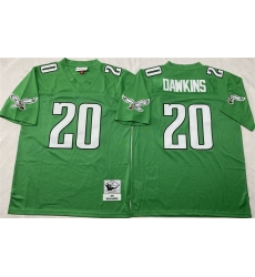 Men Philadelphia Eagles 20 Brian Dawkins Kelly Green Throwback Stitched Football Jersey
