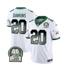 Men Philadelphia Eagles 20 Brian Dawkins White 2023 F U S E Throwback Vapor Untouchable Limited Stitched Football Jersey Men Philadelphia Eagles 20 Brian Dawkins White 2023 F U S E Throwback Vapor Untouchable Limited Stitched Football Jersey