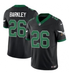 Men Philadelphia Eagles 26 Saquon Barkley Black 2023 F U S E Vapor Untouchable Throwback Stitched Football Jersey Men Philadelphia Eagles 26 Saquon Barkley Black 2023 F U S E Vapor Untouchable Throwback Stitched Football Jersey