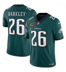 Men Philadelphia Eagles 26 Saquon Barkley Green 2025 F U S E  With 4 Star C Patch Vapor Untouchable Limited Stitched Football Jersey