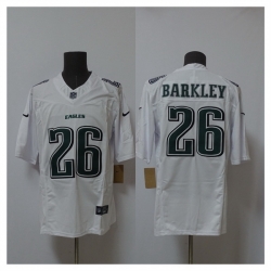 Men Philadelphia Eagles 26 Saquon Barkley White 2024 F U S E  Vapor Untouchable Limited Throwback Stitched Football Jersey