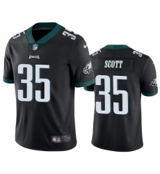 Men Philadelphia Eagles 35 Boston Scott Black Vapor Untouchable Limited Stitched Men Philadelphia Eagles 35 Boston Scott Black Vapor Untouchable Limited Stitched