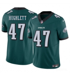 Men Philadelphia Eagles 47 Charley Hughlett Green 2024 New F U S E  Vapor Untouchable Limited Stitched Football Jersey